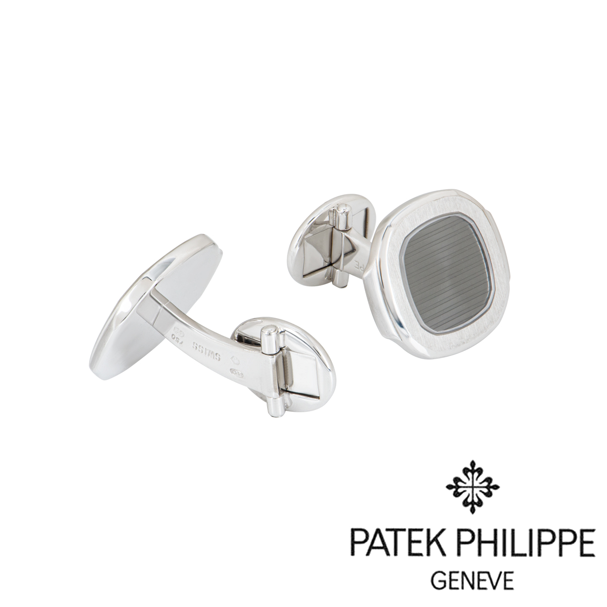 Patek Philippe White Gold Nautilus Cufflinks 205.9057G-010